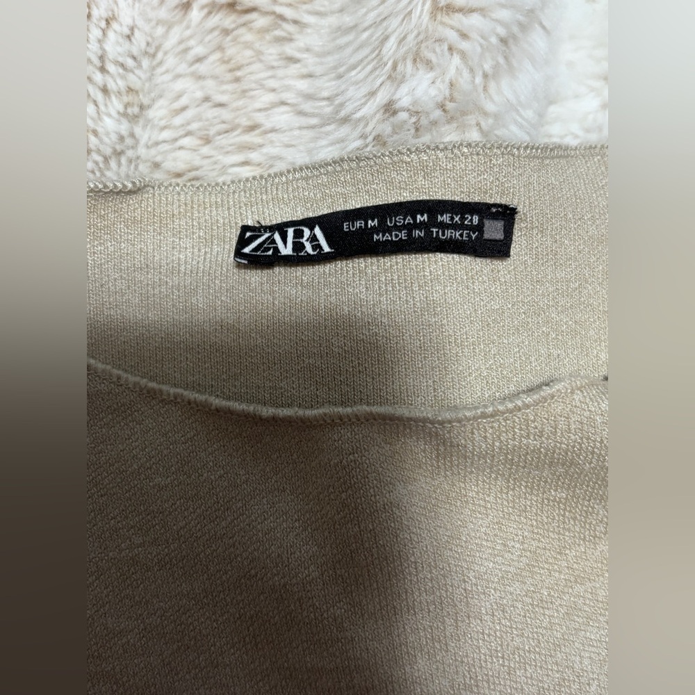 ZARA Casual Knit Short Stretch Bodycon Dress in Beige M - Picture 5 of 6